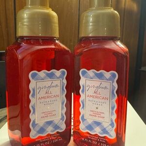 Bath & Body Works Gingham All American Handsoap Set of 2 NWT